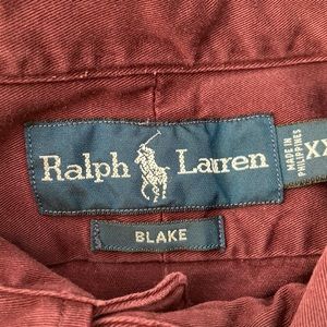 Ralph Lauren XXL LS button down shirt 100% cotton